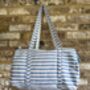 Hand Block Printed Stripped Duffle Bag, thumbnail 5 of 5