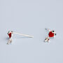 Sterling Silver Tiny Goldfish Stud Earrings, thumbnail 3 of 4