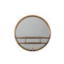 Compact Bronzed Circular Mirror With Shelf, thumbnail 4 of 5