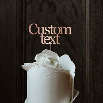 Wooden Custom Cake Topper With Your Text, 4 of 7