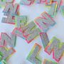 Glitter Rainbow Letter Pin Badge, thumbnail 2 of 3