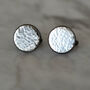 Curve Engraved Silver Cufflinks, thumbnail 6 of 7