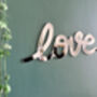 Love Sign Made From Silver Mirrored Acrylic, thumbnail 3 of 3
