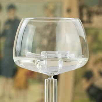 Art Deco Script Crystal Gin Glass, 2 of 6
