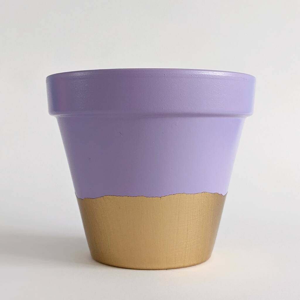 Gold Bottom Plant Pot / Planter / Lilac By Southside Atelier ...