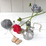 Personalised 7th Anniversary Wool Rose With Vase, thumbnail 3 of 7