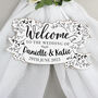 Personalised Botanical Wooden Wedding Sign, thumbnail 3 of 9