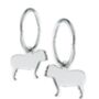 English Bulldog Silhouette Earrings Sterling Silver, thumbnail 1 of 6