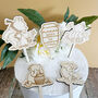 Personalised Pooh Bear Cake Toppers Set Of Five, thumbnail 1 of 6