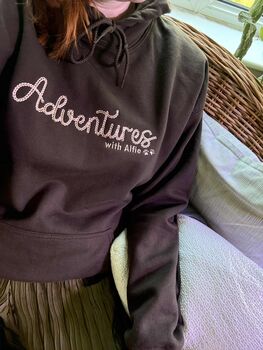 Personalised Dog Adventure Walking Hoodie, 2 of 3