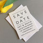 Modern Typography Wedding Save The Date Card, thumbnail 1 of 12