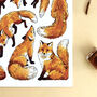 Foxes Wildlife Watercolour Postcard, thumbnail 8 of 8