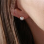 Pearl Stud Earrings In Silver Or Gold Vermeil Plated, thumbnail 4 of 5