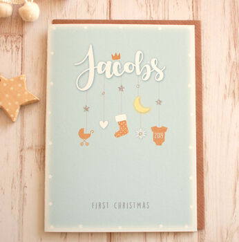 Personalised Baby's First Christmas Card, 4 of 4