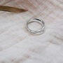 Personalised Interlinked Infinity Silver Band Ring, thumbnail 8 of 9