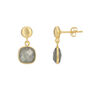 Iseo Labradorite And Gold Plated Earrings, thumbnail 3 of 4