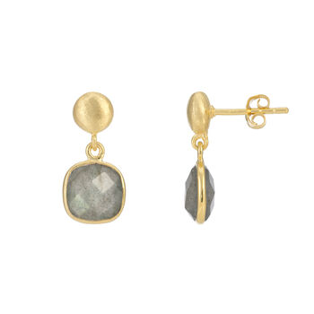 Iseo Labradorite And Gold Plated Earrings, 3 of 4