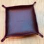 Personalised Burgundy Leather Desk Accessories Tray, thumbnail 11 of 12