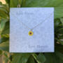 Sunflower Yellow Mini Pendant Necklace, thumbnail 3 of 4