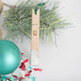 Personalised Wooden Family Christmas Tree Bauble Set, thumbnail 3 of 4