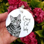 Crazy Cat Lady Ceramic Hanging Decoration, thumbnail 6 of 7