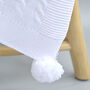 Personalised Christening Blanket With Pom Poms, thumbnail 9 of 9