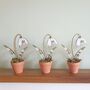 Wooden 'Potted' Snowdrop Flower Home Decoration, thumbnail 1 of 5