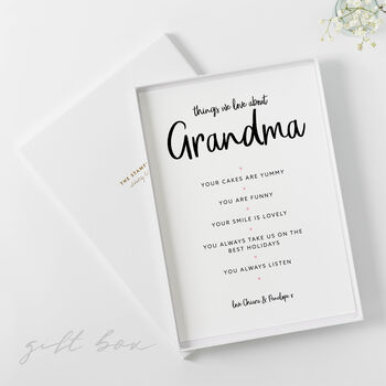 Things We Love About Grandma Print, 4 of 6