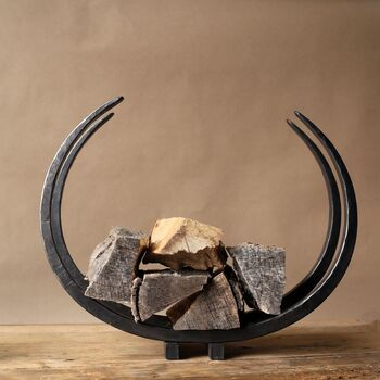Forged Iron Log Store 'Long Horn', 5 of 9