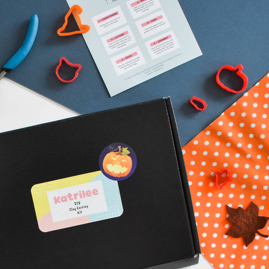 Halloween Polymer Clay Earring Making Craft Kit By Katrilee