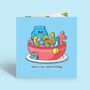 Dinosaur Bowl Card | Cute Greeting Cards, thumbnail 1 of 5