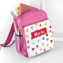 Personalised Girl's Patterned Pink Rucksack, thumbnail 9 of 12