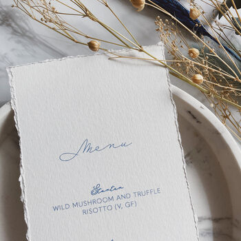 Deckle Edge Wedding Menu, 3 of 11