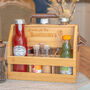 Personalised Family Dinner Wooden Sauce/Utensils Caddy, thumbnail 1 of 6