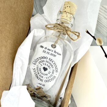 Personalised Cotton Dates In A Bottle, 5 of 5
