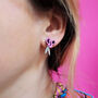 Sewing Scissors Stud Earrings, thumbnail 4 of 4