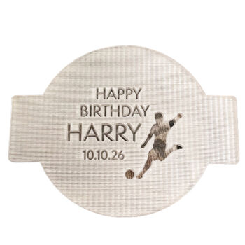 Personalised Football Cupcake Embosser For Birthdays, 4 of 7
