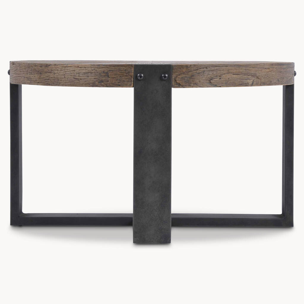 Woodcroft Round Reclaimed Elm Side Table By One.World