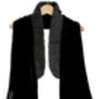 Velvet Collared Scarf, thumbnail 1 of 2