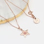 Personalised Rose Gold Plated Birthstone Star Necklace, thumbnail 2 of 5