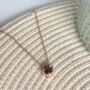 Round Smoky Quartz 18k Rose Gold Plated Necklace, thumbnail 1 of 4