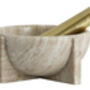 Marble And Brass, Pestle And Mortar, thumbnail 2 of 2