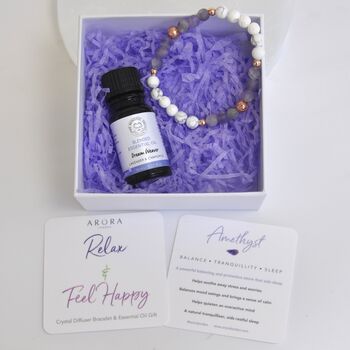 Anxiety Diffuser Bracelet With Essential Oils Gift Set, 6 of 7