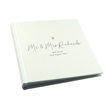 Personalised Gold Heart Square Photo Album – Perfect Wedding Gift For Couples, 6 of 6