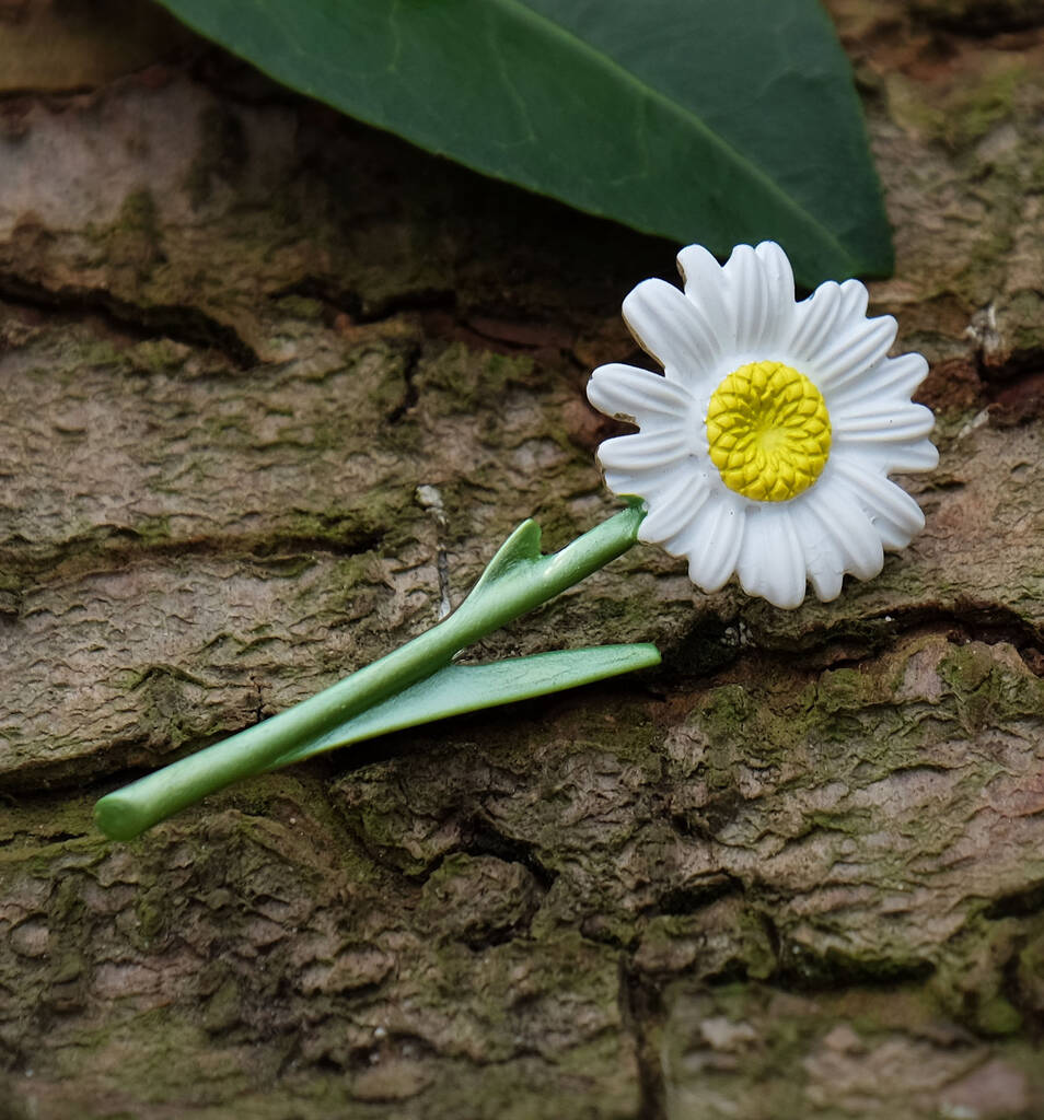 Daisy White Flower Brooch, 1 of 6