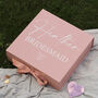 Rose Gold Bridal Party Wedding Magnetic Keepsake Box, thumbnail 3 of 5