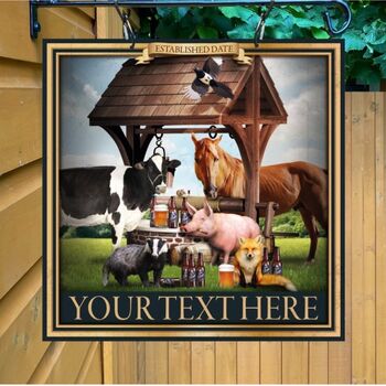 Watering Hole Personalised Home Pub Sign / Man Cave, 7 of 8