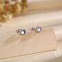 Sterling Silver Moonstone Stud Earrings, thumbnail 4 of 12