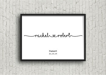 Engagement Print Of The Couple Names, 2 of 7