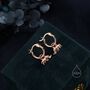Sterling Silver Rhino Dangle Huggie Hoops, thumbnail 7 of 11